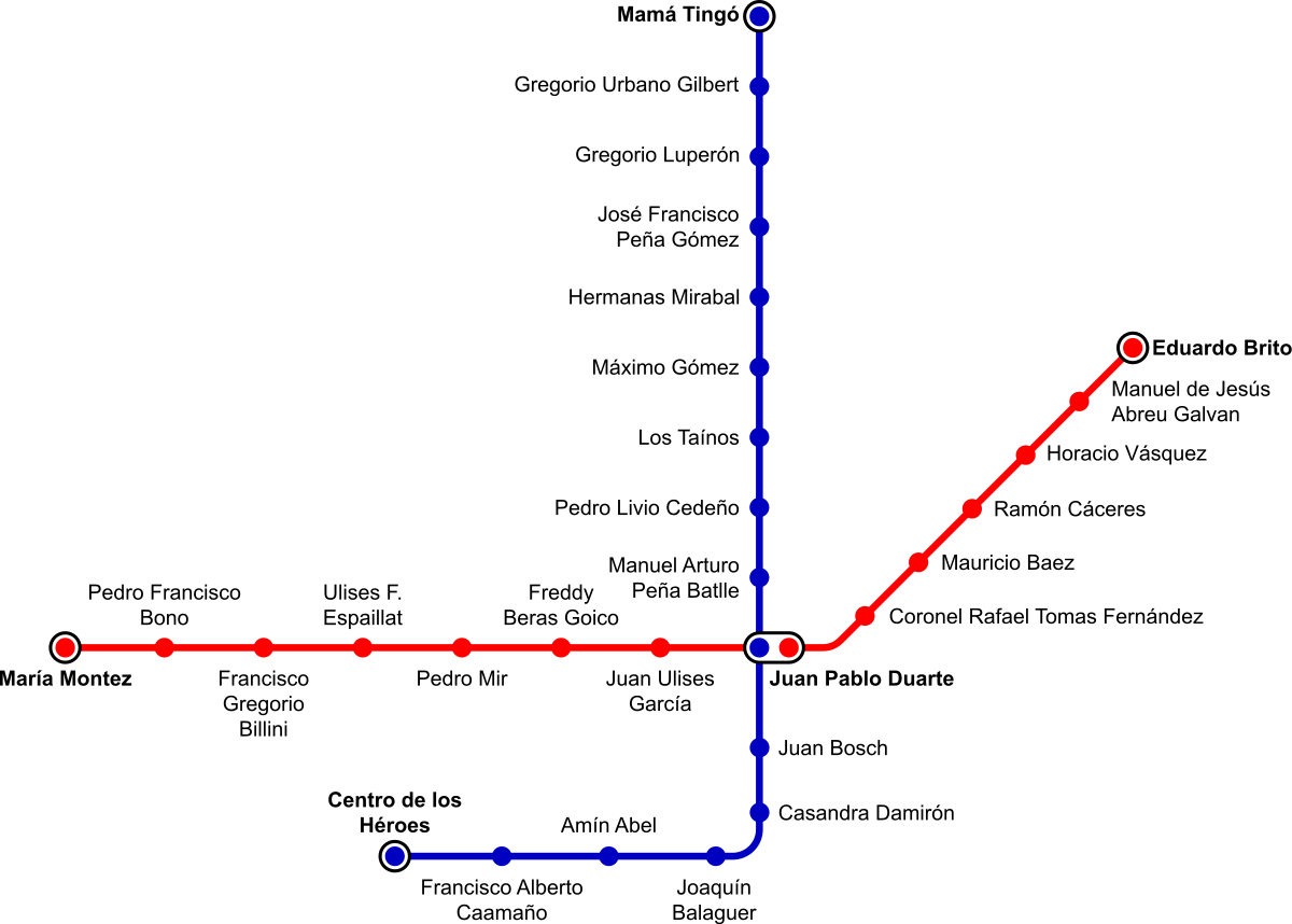 Líneas Del Metro - Recorrido Del Metro Santo Domingo (1200x858), Png Download