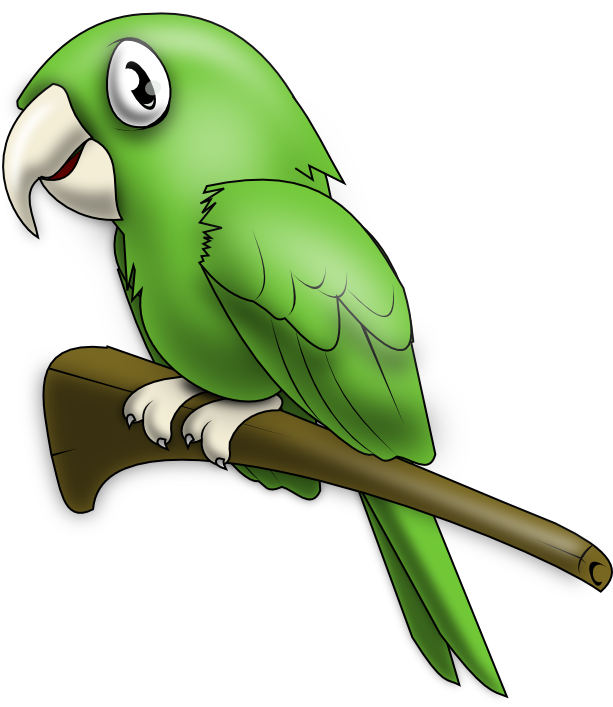 Cute Parrot Png Pic - Birds Name In Telugu (613x707), Png Download