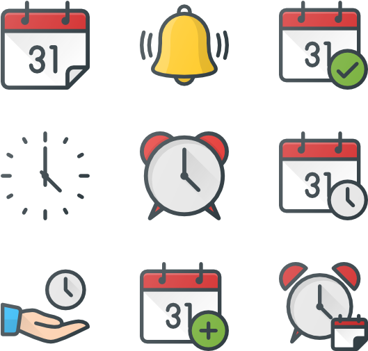Time & Calendar 49 Icons - Calendar Cartoon Icon Png (600x564), Png Download