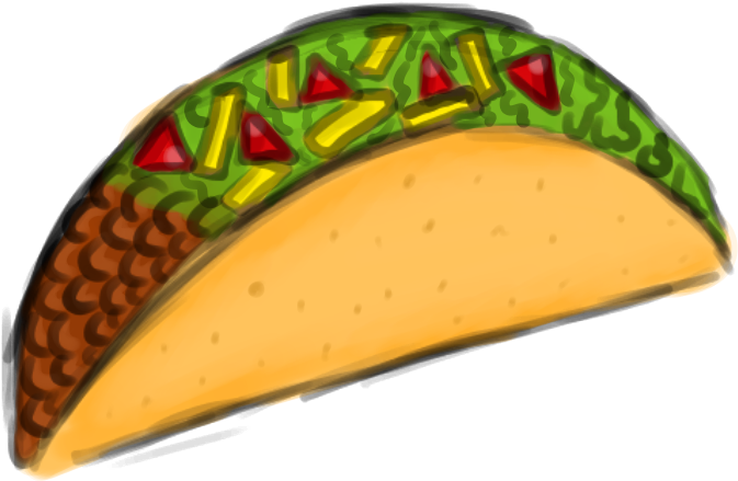Tacos Clipart Transparent - Vector Taco Transparent (1000x1000), Png Download