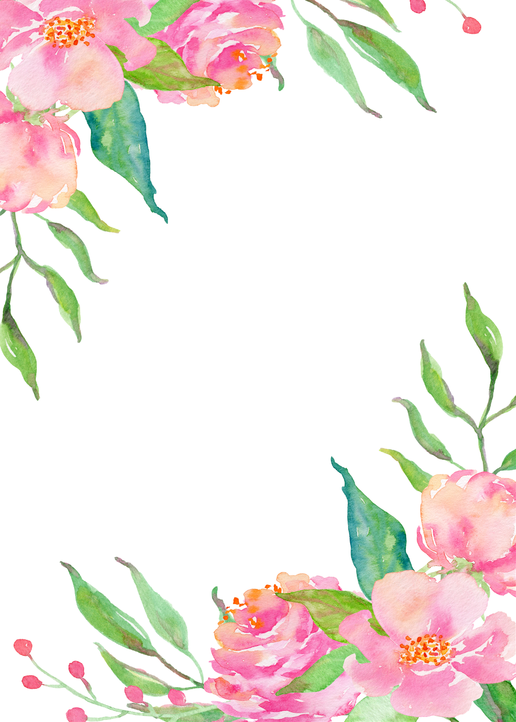 Report Abuse - Рамка Из Цветов Png (1024x1433), Png Download