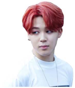 Banner Free Library Jimin Tumblr - Jimin Red Hair Png (500x343), Png Download