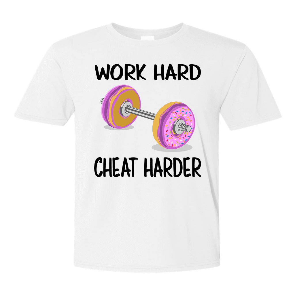 Cheat Harder Unisex Full Color Funny T-shirt - Powerlifting (600x600), Png Download
