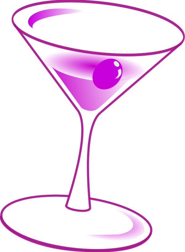 Martini Glass Wine Glasses Clip Art - Martini Glass Clipart Transparent (600x819), Png Download