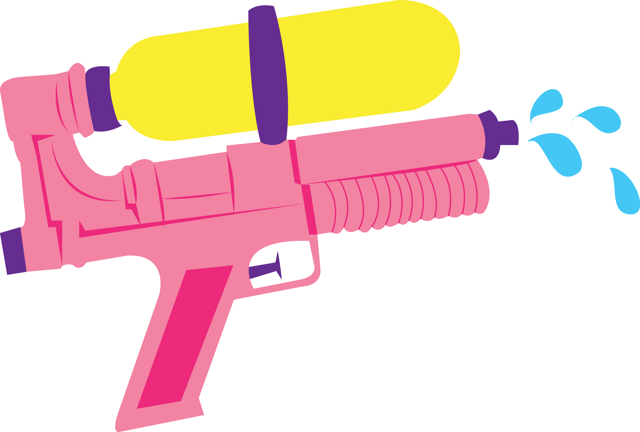 Holi Pichkari Transparent Images - Water Gun Clipart Png (2053x1388), Png Download