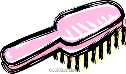 Brush Clipart Bathroom - Hair Brush Clipart Png (480x284), Png Download