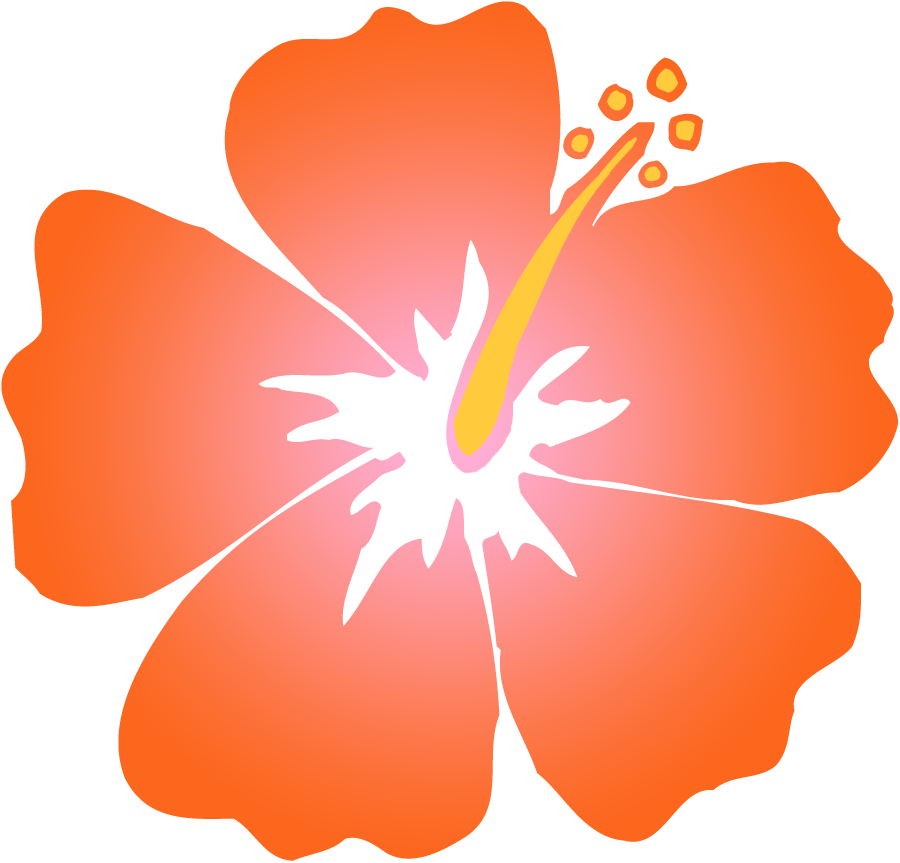 Download 28 Collection Of Orange Hibiscus Clipart - Orange Hawaiian