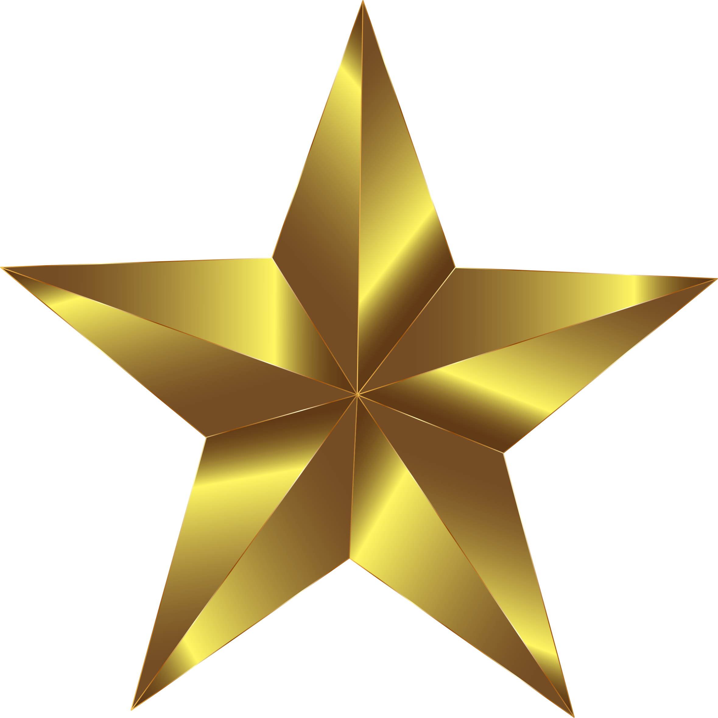 3d Gold Star Png Download - Gold Star Clipart Png (2358x2358), Png Download