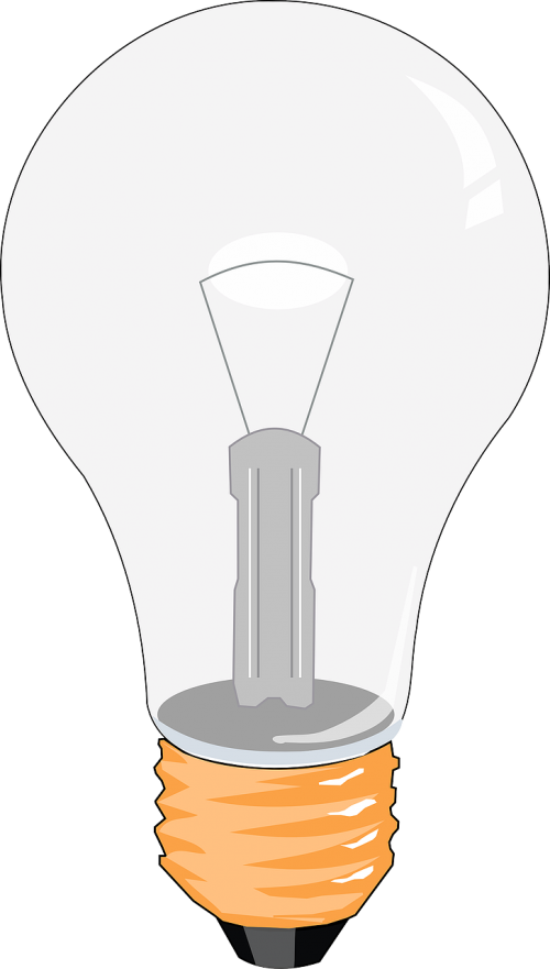Bulb Clipart Moving Light - Incandescent Light Bulb (336x592), Png Download
