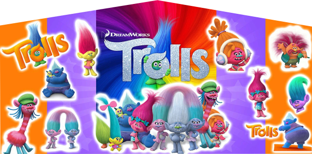 Trolls Banner - Lessstress Dreamworks Trolls Movie Toy 3 Inches Tall, (630x312), Png Download