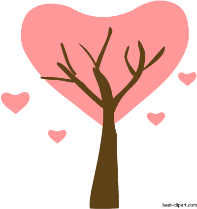 Heart Shaped Tree, Free Png Clip Art - Clip Art (450x450), Png Download