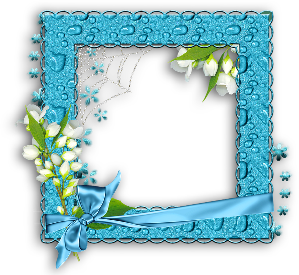 Blue Water Png Photo Frame - กรอบ รูป สี ฟ้า (1024x917), Png Download