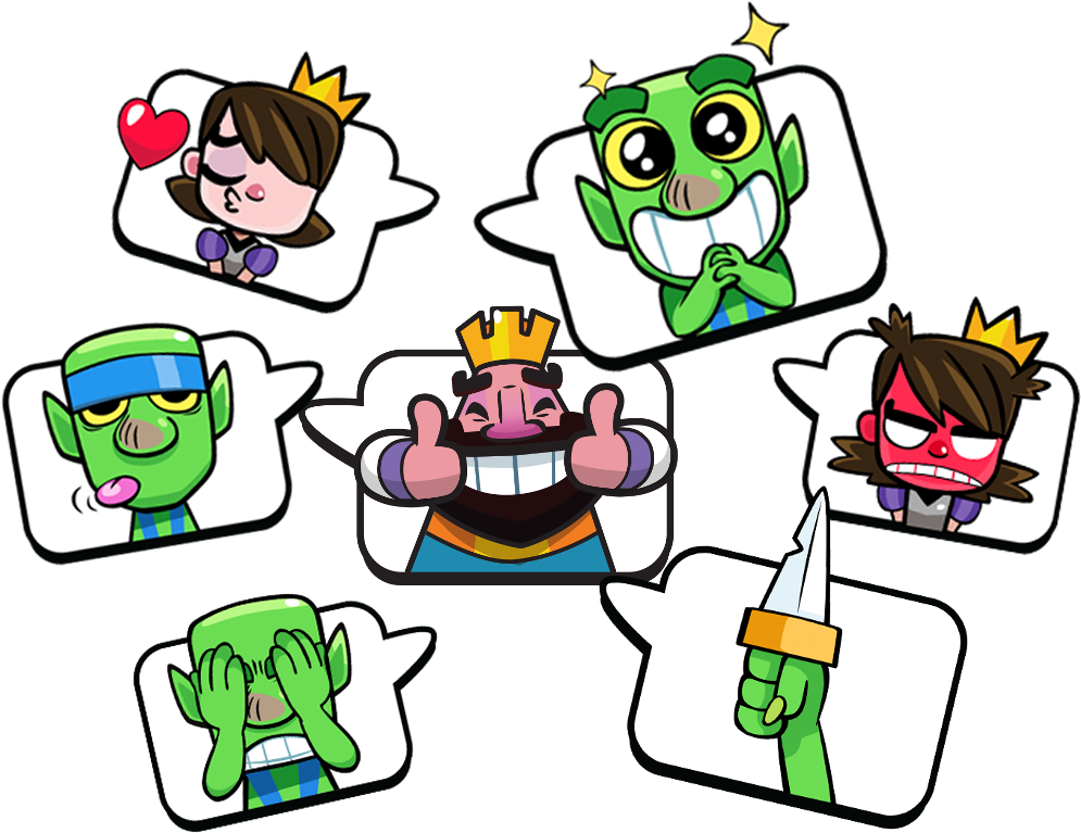 Emotes - Clash Royale Goblin Emotes (1059x846), Png Download