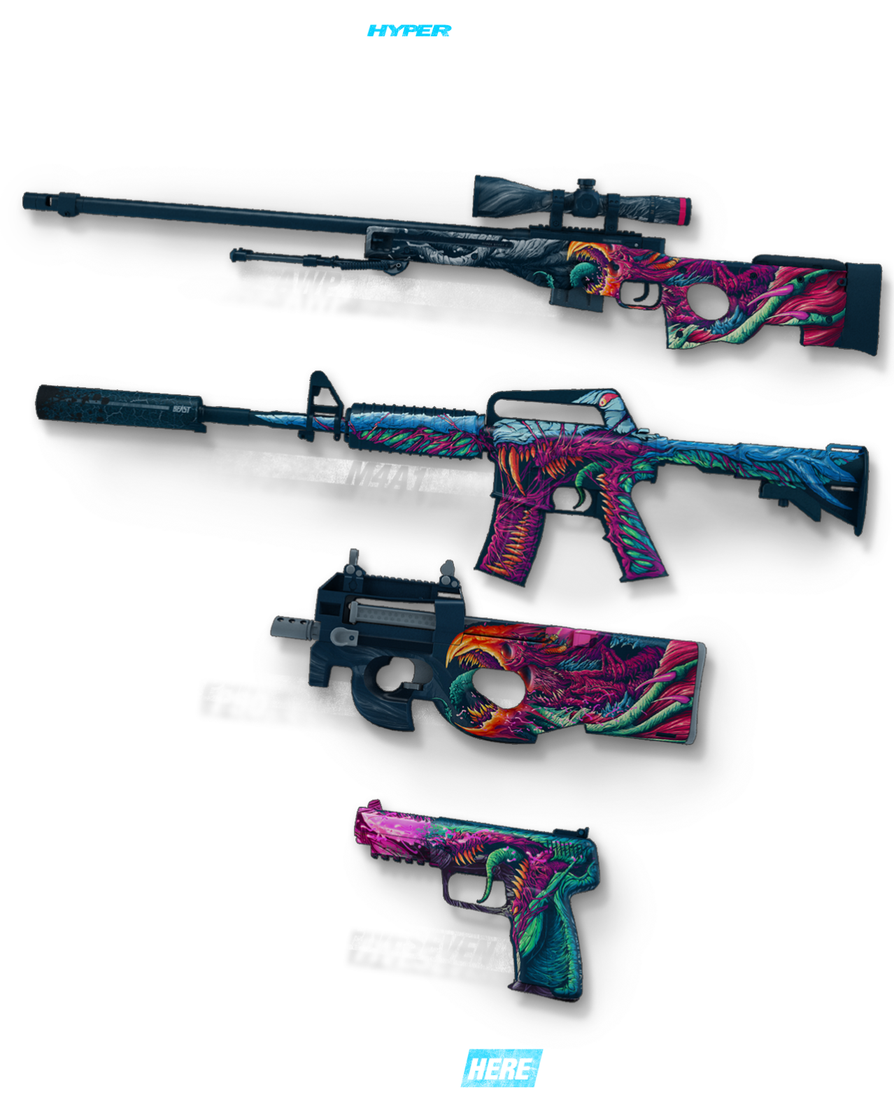 Hyper Beast Csgo Skins (1278x1599), Png Download