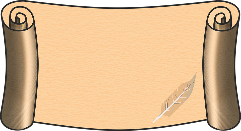 Scroll Paper Pen Parchment Old Scroll Scro - Paper (620x340), Png Download