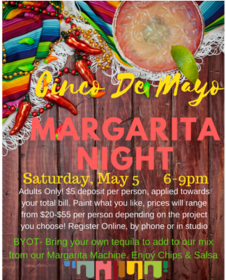 Cinco De Mayo Margarita Night (600x400), Png Download