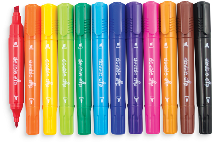 Fantastic Dragon Coloring Set - Double Dip Scented Markers Set Of 12 (800x800), Png Download