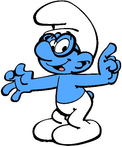 Brainy Smurf (425x514), Png Download