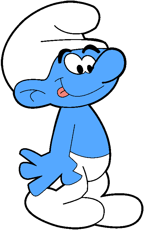 Smurf Png - Greedy Smurf (484x776), Png Download