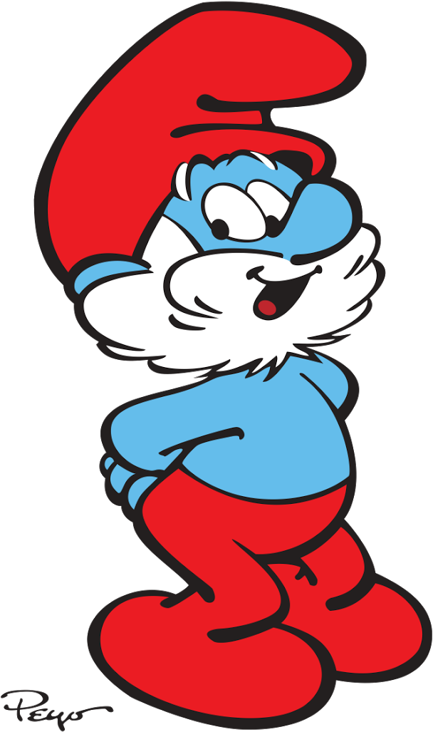 Papa Smurf Logo Vector - Papa Smurf (1600x1136), Png Download