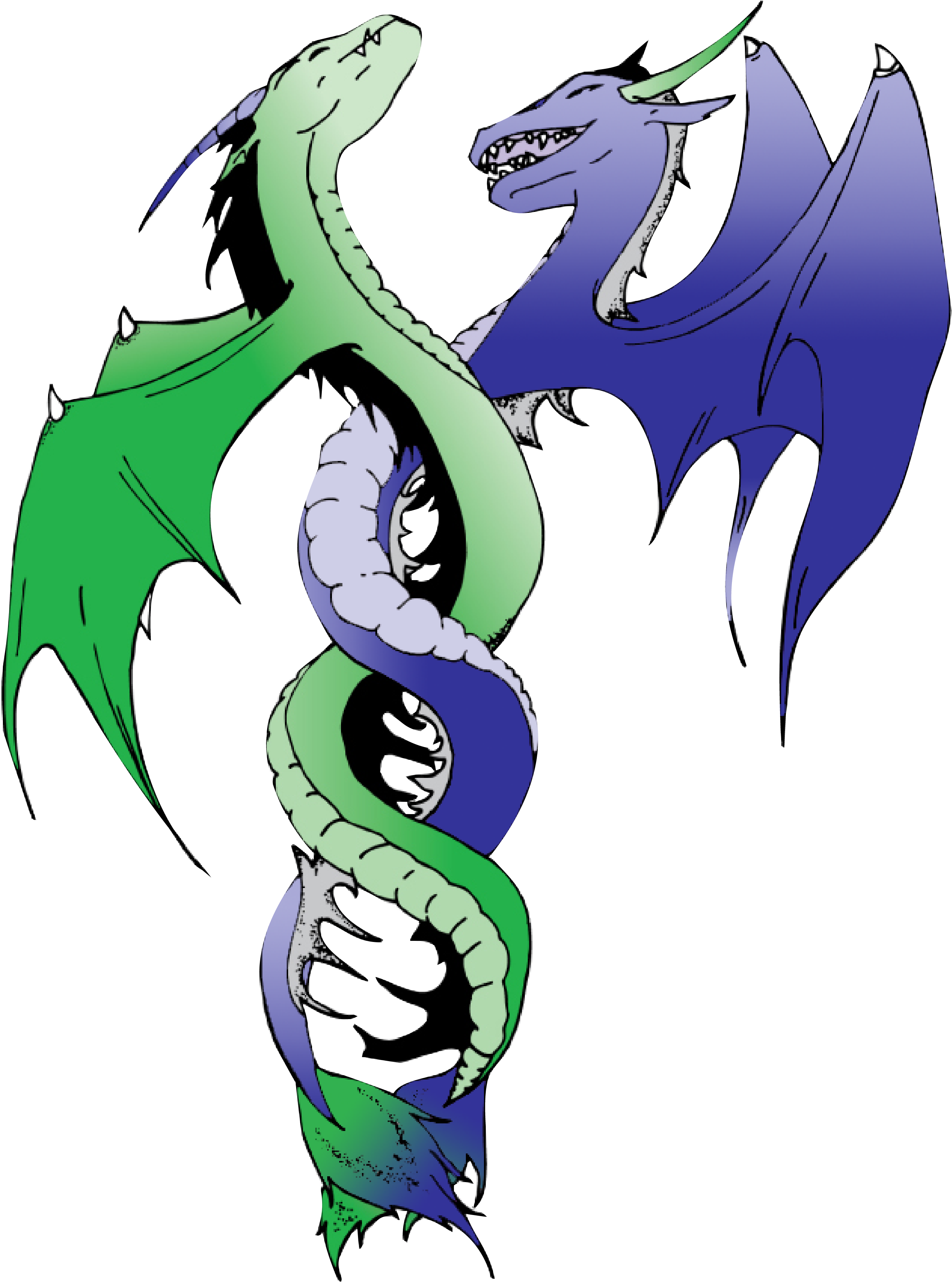 Bioscience Dragons - Bioscience High School Mascot (2733x3600), Png Download