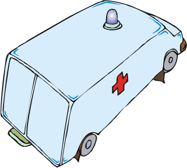Clip Art Download Ambulance Clipart Blue - Van (368x332), Png Download