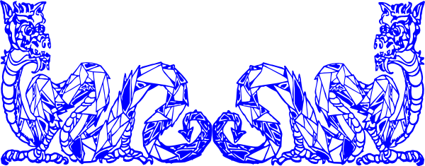 Blue Dragons Svg Clip Arts 600 X 235 Px (600x235), Png Download