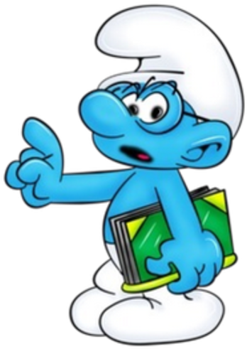 Small - Brainy Smurf (600x600), Png Download