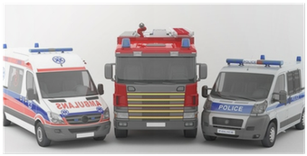 Ambulancia Policia Y Bomberos (400x400), Png Download