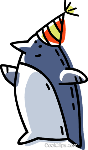 Penguin In A Funny Hat Royalty Free Vector Clip Art - Celsius (281x480), Png Download