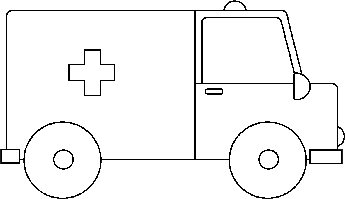 Graphics By Ruth - Ambulance Clipart Black Background (1270x718), Png Download