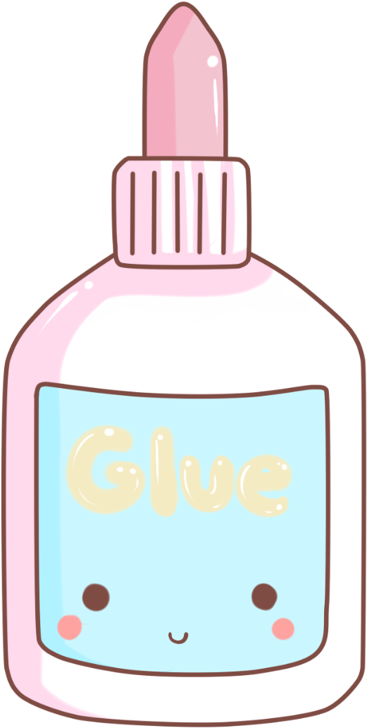 Download 19-glue - Kawaii Glue Bottle Png PNG Image with No Background