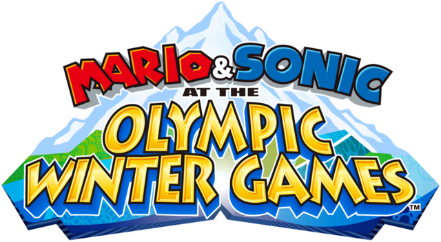 Mario & Sonic At The Olympic Winter Games - Mario And Sonic At The Olympic Winter Games Logo (640x352), Png Download