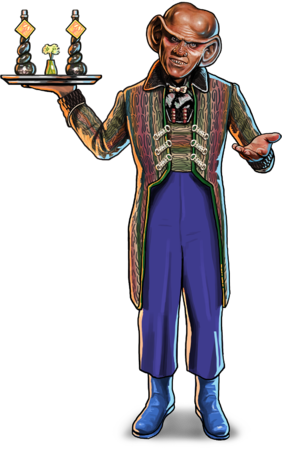 Bartender Quark Card, Bartender Quark - Quark Star Trek Timelines (282x450), Png Download