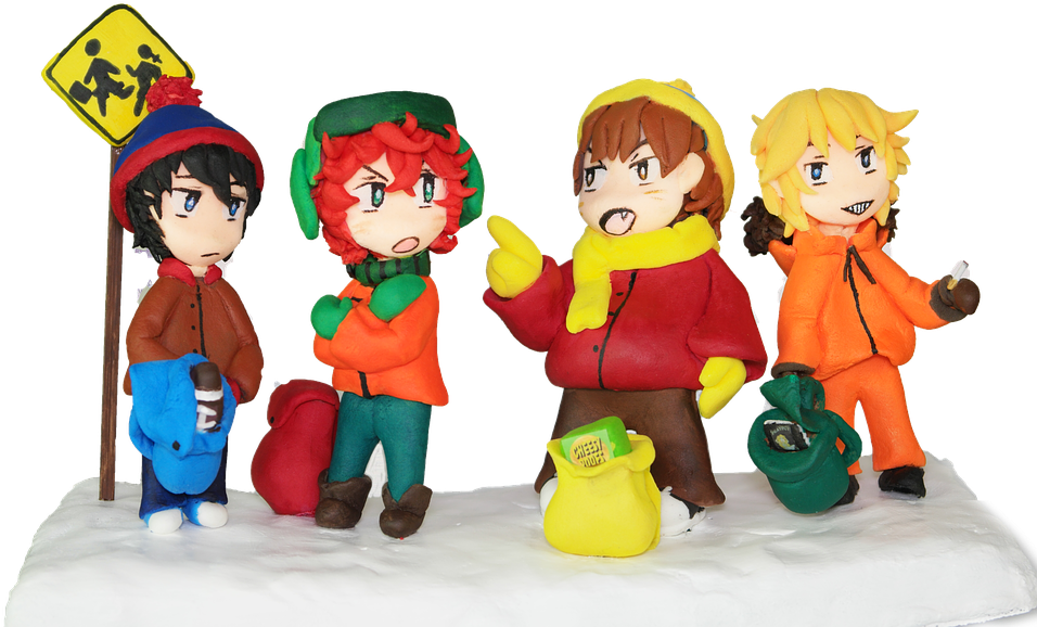 Cartman, Kyle, Stan, Kenny, Bus Stop, South Park Fan - South Park Kenny Red (960x640), Png Download