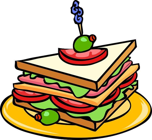 Snacks Clipart Png - Club Sandwich Clipart (640x589), Png Download