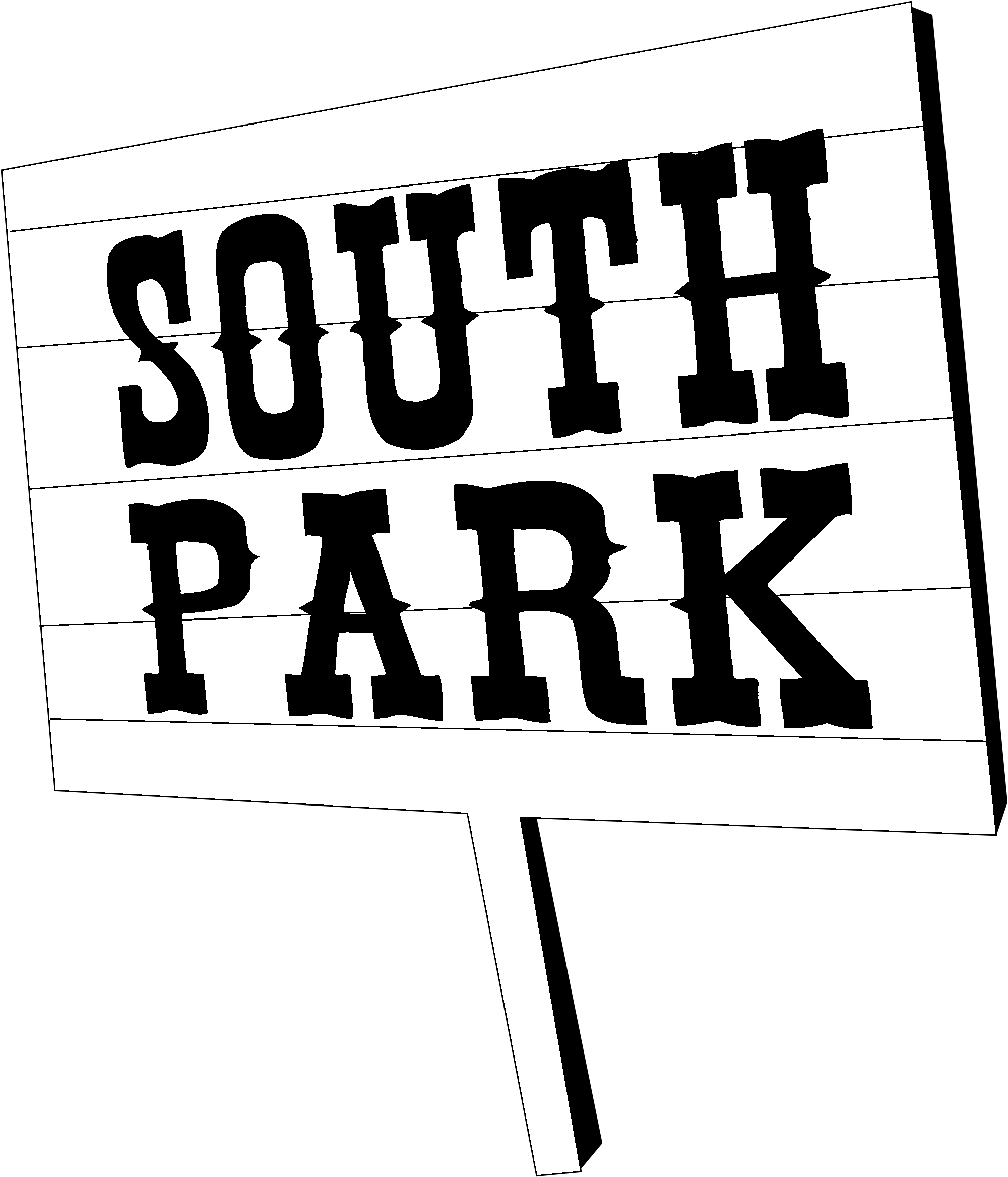 South Park Logo Black And White - South Park Logo Png (2400x2400), Png Download