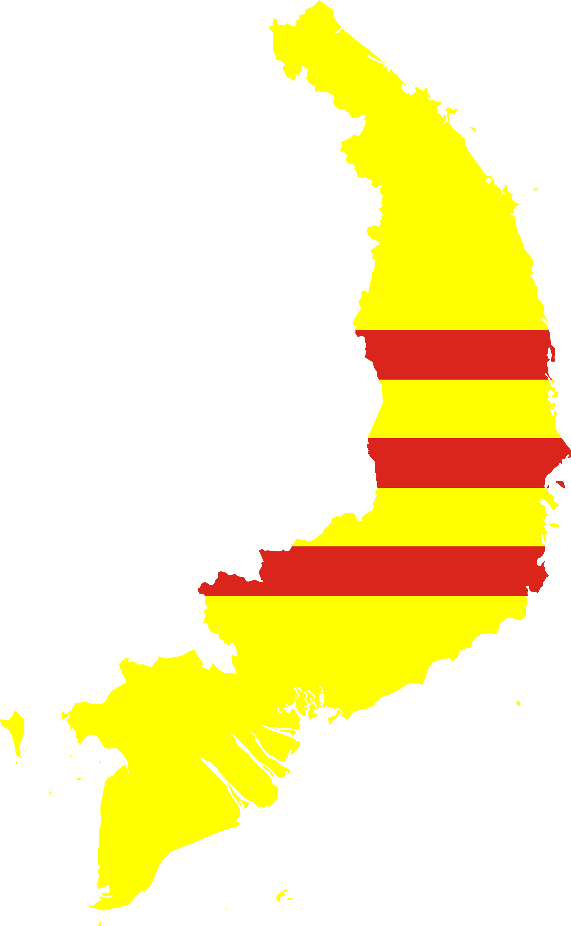 Open - South Vietnam Flag Map (2000x3243), Png Download