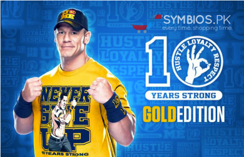 John Cena T-shirt - John Cena Never Gibe Up Yellow Tshirt (500x500), Png Download