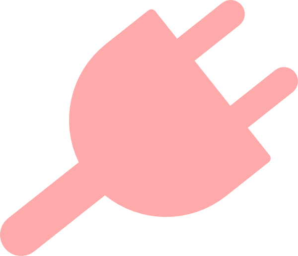 Small - Pink Electrical Plug (600x516), Png Download