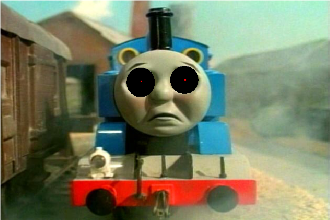 creepy thomas the train