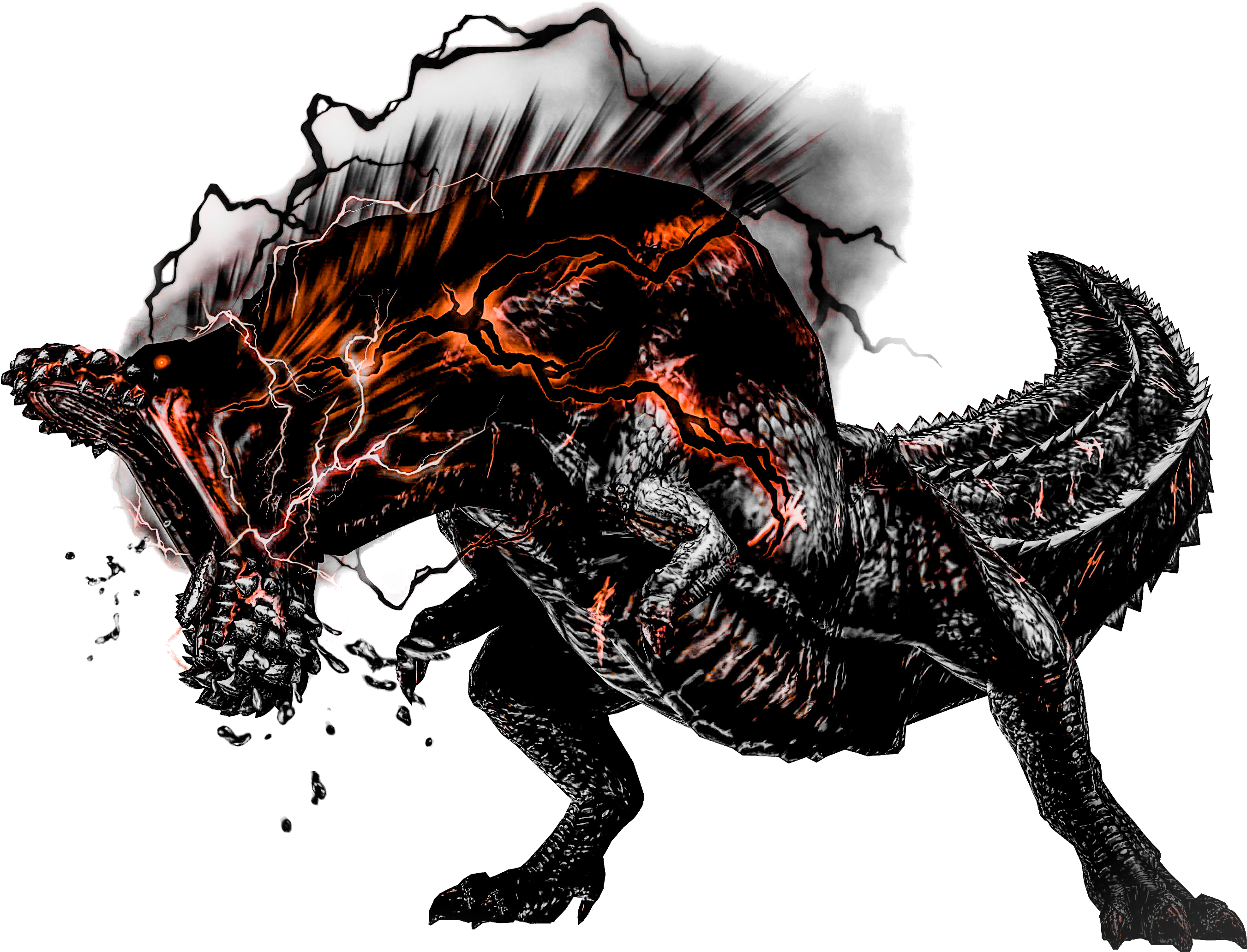 Savage Obsidian Deviljho By Chaoarren - Monster Hunter Death Pickle (2810x2349), Png Download