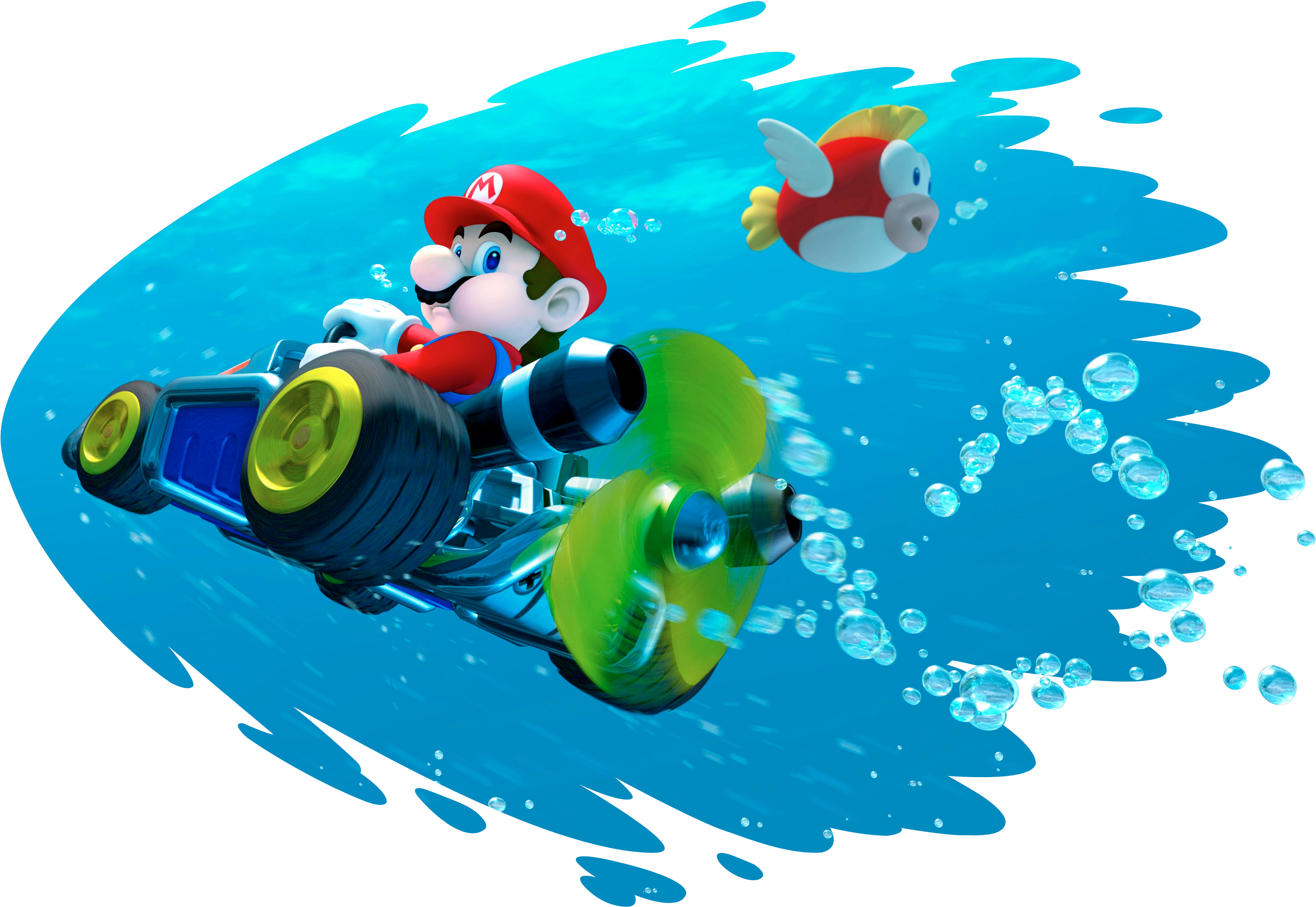 Mario Kart 7 - Mario Kart 7 Art (3600x2400), Png Download