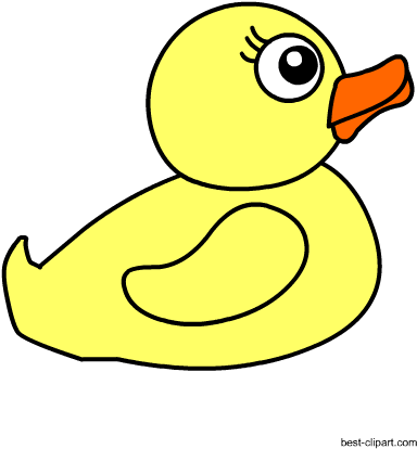 Cute Yellow Rubber Duck Clip Art - Rubber Duck (450x450), Png Download