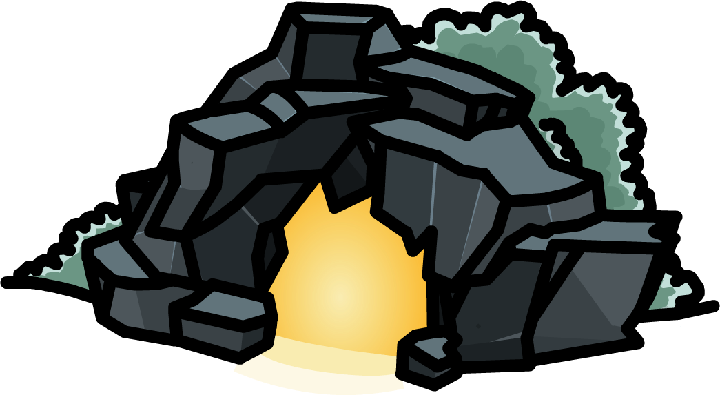 Puffle Cave - Club Penguin Cave Furniture (1045x573), Png Download