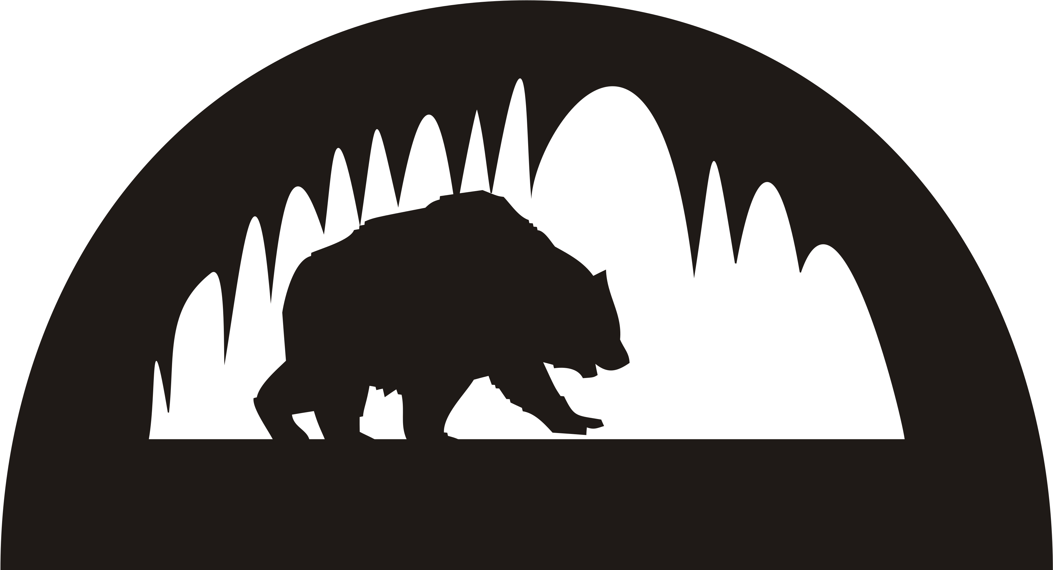 File - Bear Cave - Svg - Bear Cave Silhouette (3528x1905), Png Download