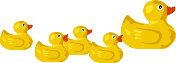 Duckpond Jpg Clip Art At Clker Com - Rubber Duck Throw Blanket (600x217), Png Download