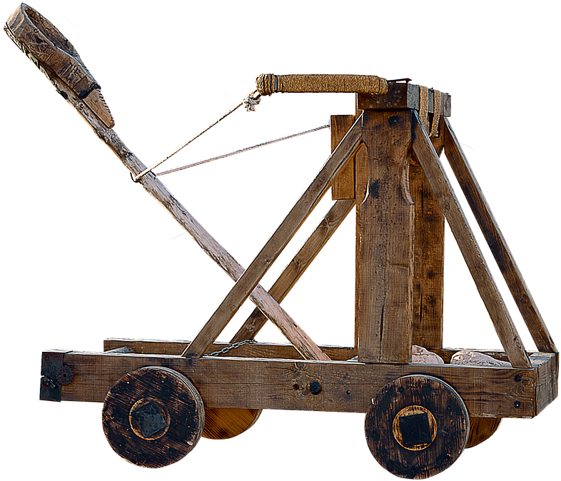 Png,catapult,weapon Medieval,weapon Wood,wood,medieval,old - Catapult (500x332), Png Download