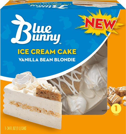 Vanilla Bean Blondie Ice Cream Cake - Blue Bunny Vanilla Bean Blondie Ice Cream Cake (795x600), Png Download