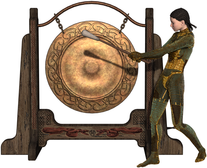Girl, Gong, Warrior, Fantasy, Hair, 3d, Medieval, Png - Gong Png (960x720), Png Download